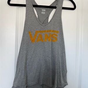 Vans Heather Gray Tank Top with White Logo